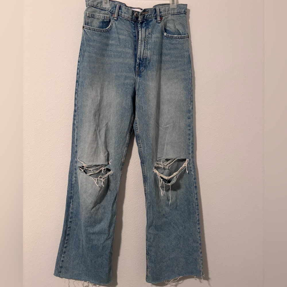 Zara Baggy/Wide Leg Jean *BROKEN ZIPPER*
